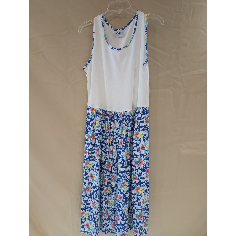 Koret Francisca Vintage Floral Dress & Cardigan Set Women's Large - Picture 4 of 4